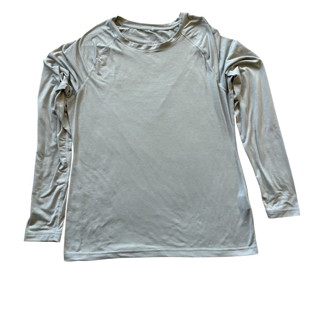 Mountain Warehouse Base Layer Womens Size 10 Techwick Long Sleeve Top EMS Green